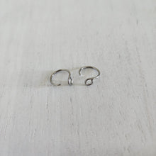 Load image into Gallery viewer, Small Round Semi Circle Ear Wires with Front Facing Loop - STAINLESS STEEL, 316L Surgical Stainless Steel