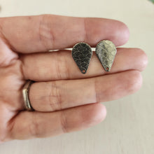 Load image into Gallery viewer, Wave Pattern Teardrop Stud with Post - STAINLESS STEEL, 304 Stainless Steel