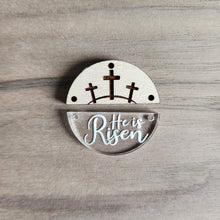 Load image into Gallery viewer, Easter Acrylic & Wood He is Risen Split Drops