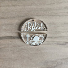 Load image into Gallery viewer, Easter Acrylic & Wood He is Risen Split Drops