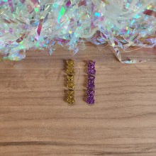 Load image into Gallery viewer, Easter Acrylic Triple Marshmallow Bunny Drops (straight hang center holes)