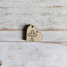 Load image into Gallery viewer, Easter Heart & Cross Drops (Side Hole)