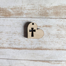 Load image into Gallery viewer, Easter Heart & Centered Cross Drops (Side Hole)