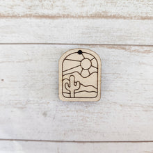 Load image into Gallery viewer, Desert Scene Tombstone Earrings