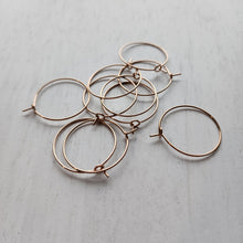 Load image into Gallery viewer, Hoop Earring Finding, 25mm - ROSE GOLD, 316L Stainless Steel