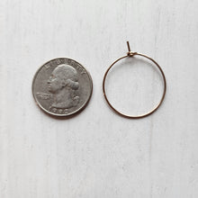 Load image into Gallery viewer, Hoop Earring Finding, 25mm - ROSE GOLD, 316L Stainless Steel