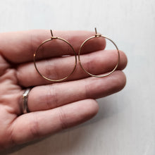 Load image into Gallery viewer, Hoop Earring Finding, 25mm - ROSE GOLD, 316L Stainless Steel