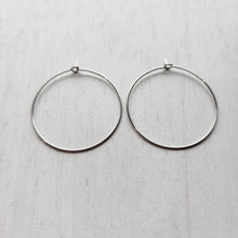 Load image into Gallery viewer, Hoop Earring Finding, 34mm - STAINLESS STEEL, 316 Stainless Steel