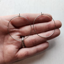 Load image into Gallery viewer, Hoop Earring Finding, 34mm - STAINLESS STEEL, 316 Stainless Steel