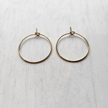 Load image into Gallery viewer, Hoop Earring Finding, 25mm - GOLD, 316L Stainless Steel