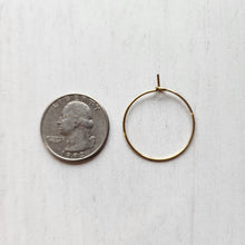 Load image into Gallery viewer, Hoop Earring Finding, 25mm - GOLD, 316L Stainless Steel