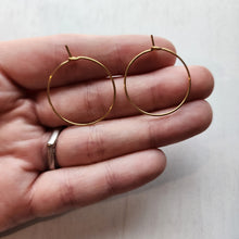 Load image into Gallery viewer, Hoop Earring Finding, 25mm - GOLD, 316L Stainless Steel