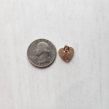Load image into Gallery viewer, Textured Heart Stud with Post, 12mm - ROSE GOLD, Ion Plated 304 Stainless Steel