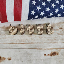 Load image into Gallery viewer, Patriotic Striped Triple Star Drops