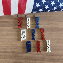 Load image into Gallery viewer, Patriotic Acrylic USA Letter Drops
