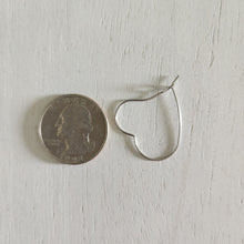 Load image into Gallery viewer, Heart Hoop Earring Finding, 29mm - STAINLESS STEEL, 304 Stainless Steel