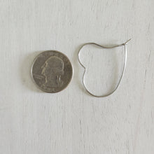 Load image into Gallery viewer, Heart Hoop Earring Finding, 37mm - STAINLESS STEEL, 304 Stainless Steel