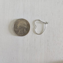 Load image into Gallery viewer, Heart Hoop Earring Finding, 22mm - STAINLESS STEEL, 304 Stainless Steel