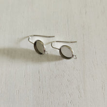Load image into Gallery viewer, Ear Wire with Round Stud Bezel Connector, 10mm - STAINLESS STEEL, 304 Stainless Steel