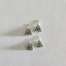 Load image into Gallery viewer, Round Christmas Tree Charm/Pendant - SILVER