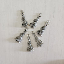 Load image into Gallery viewer, Detailed Christmas Tree Charm/Pendant - SILVER
