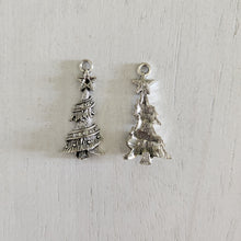 Load image into Gallery viewer, Detailed Christmas Tree Charm/Pendant - SILVER