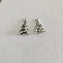Load image into Gallery viewer, Detailed Christmas Tree Charm/Pendant - SILVER