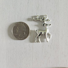 Load image into Gallery viewer, Christmas Large Reindeer Charm/Pendant - SILVER