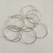 Load image into Gallery viewer, Hoop Earring Finding, 30mm - STAINLESS STEEL, 316 Stainless Steel