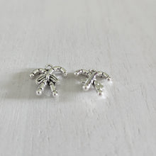 Load image into Gallery viewer, Christmas Crossed Candy Canes Double Sided Charm/Pendant - SILVER