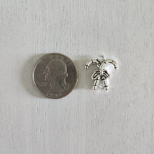 Load image into Gallery viewer, Christmas Crossed Candy Canes Double Sided Charm/Pendant - SILVER