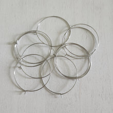 Load image into Gallery viewer, Hoop Earring Finding, 40mm - STAINLESS STEEL, 316 Stainless Steel