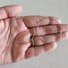 Load image into Gallery viewer, Hoop Earring Finding, 40mm - STAINLESS STEEL, 316 Stainless Steel