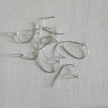 Load image into Gallery viewer, Textured Simple Ear Wires with Front Facing Loop - STAINLESS STEEL, 316 Surgical Stainless Steel