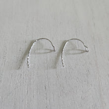 Load image into Gallery viewer, Textured Simple Ear Wires with Front Facing Loop - STAINLESS STEEL, 316 Surgical Stainless Steel