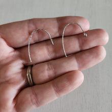 Load image into Gallery viewer, Textured Simple Ear Wires with Front Facing Loop - STAINLESS STEEL, 316 Surgical Stainless Steel