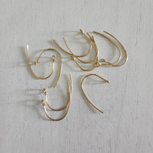 Load image into Gallery viewer, Simple Ear Wires with Front Facing Loop - GOLD, Ion Plated 304 Stainless Steel