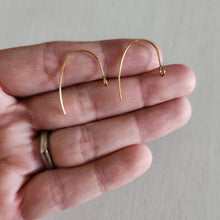 Load image into Gallery viewer, Simple Ear Wires with Front Facing Loop - GOLD, Ion Plated 304 Stainless Steel