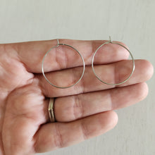 Load image into Gallery viewer, Hoop Earring Finding, 25mm - STAINLESS STEEL, 316 Stainless Steel