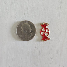 Load image into Gallery viewer, Christmas Red & White Enamel Candy Charm/Pendant- GOLD, RED, WHITE