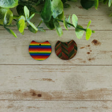 Load image into Gallery viewer, Patterned Wood Circle with Shallow Cutout Drop