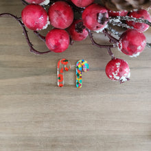 Load image into Gallery viewer, Patterned Acrylic Christmas Candy Cane Drops