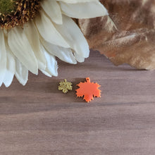 Load image into Gallery viewer, Fall Acrylic 5 Point Maple Leaf Drops & Studs
