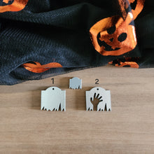 Load image into Gallery viewer, Halloween Acrylic Jagged Tombstone Drops & Studs