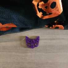 Load image into Gallery viewer, Halloween Acrylic Cat Head with Cutout Eyes Drop