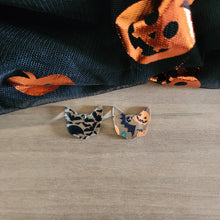 Load image into Gallery viewer, Patterned Acrylic Halloween Cat Head Drops