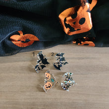 Load image into Gallery viewer, Patterned Acrylic Halloween Bat Drops