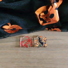 Load image into Gallery viewer, Patterned Acrylic Halloween Jagged Tombstone Drops