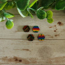 Load image into Gallery viewer, Patterned Wood Hexagon Connectors