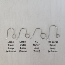 Load image into Gallery viewer, XL Large Outer Loop Ear Wires - BLACK, 304 Stainless Steel